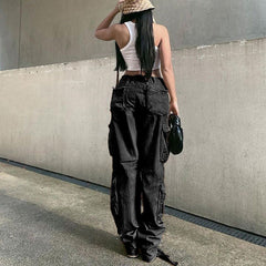 Vintage Wide Leg Cargo Pants