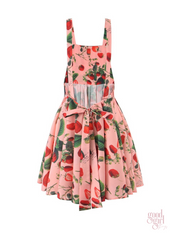 Yusra Strawberry Print Dress - Back Bow Detail