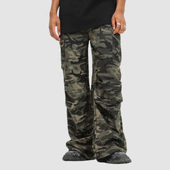 Camouflage Pleated Cargo Pants