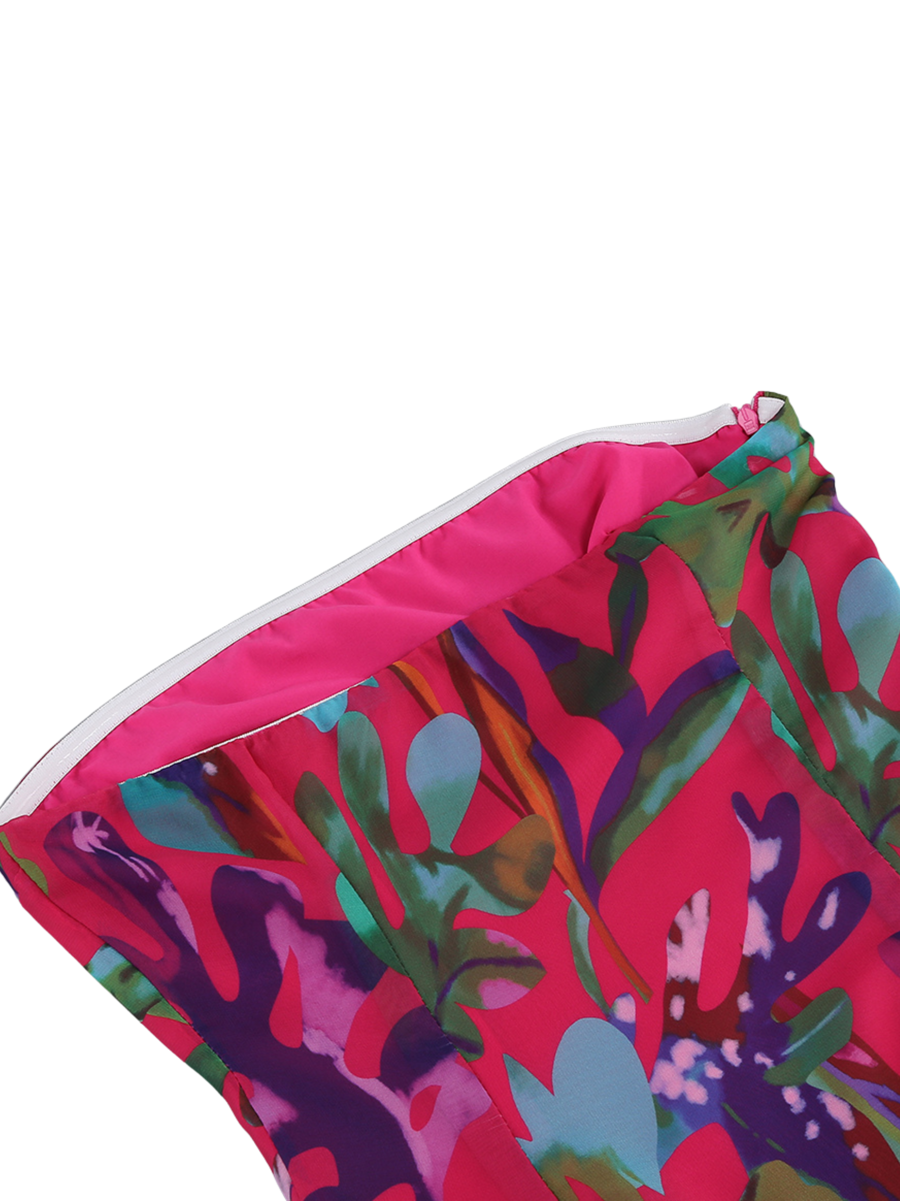 Meila Tropical Slit Maxi Dress