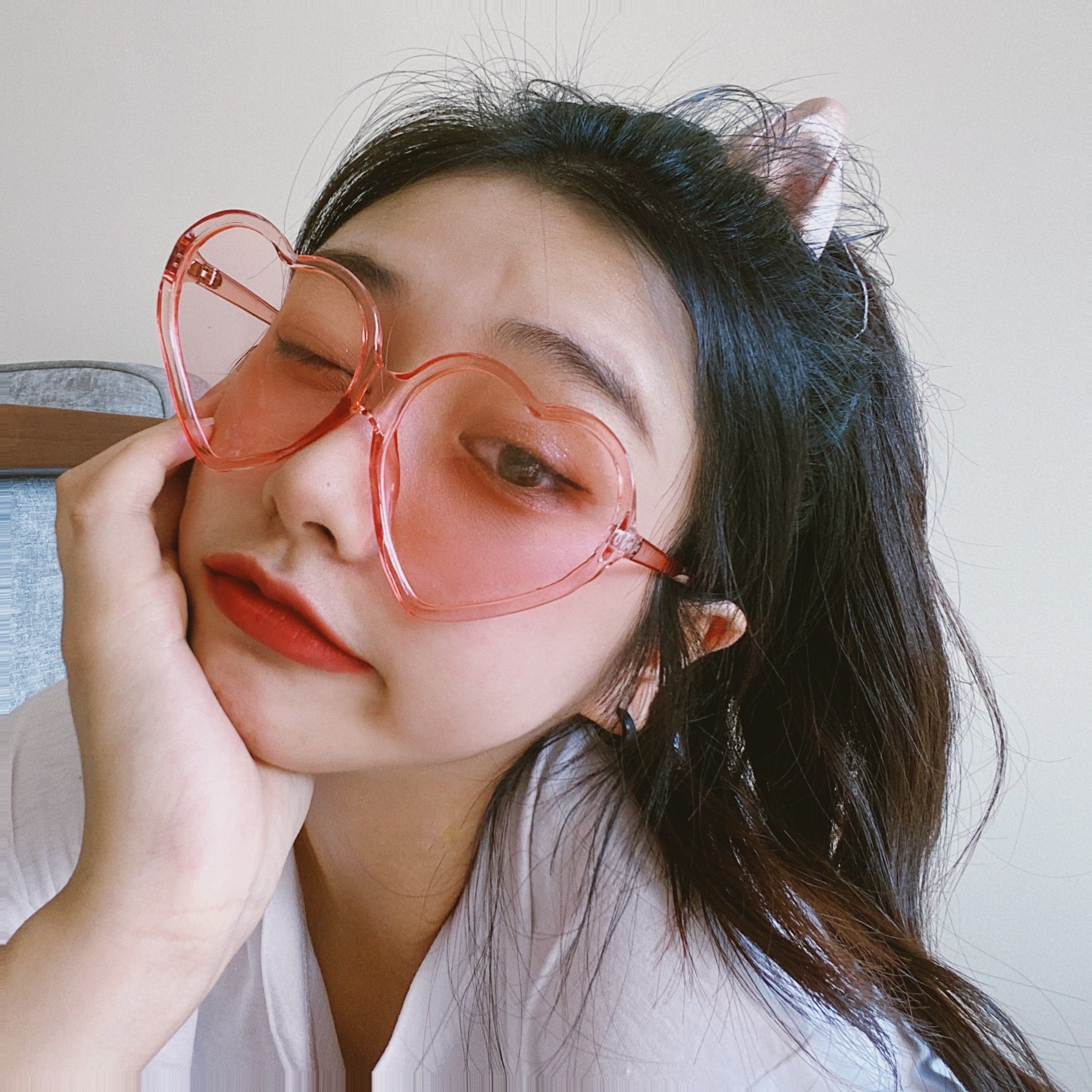 Pink Retro Sunglasses