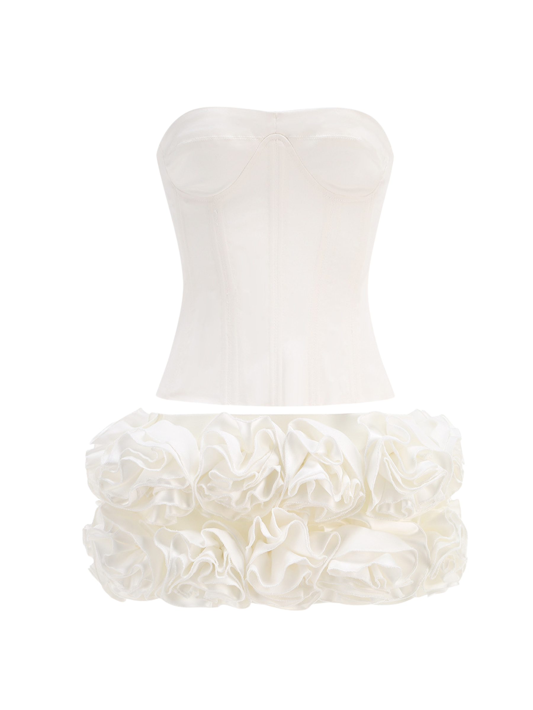 Inna Bloom Corset Mini Dress in White