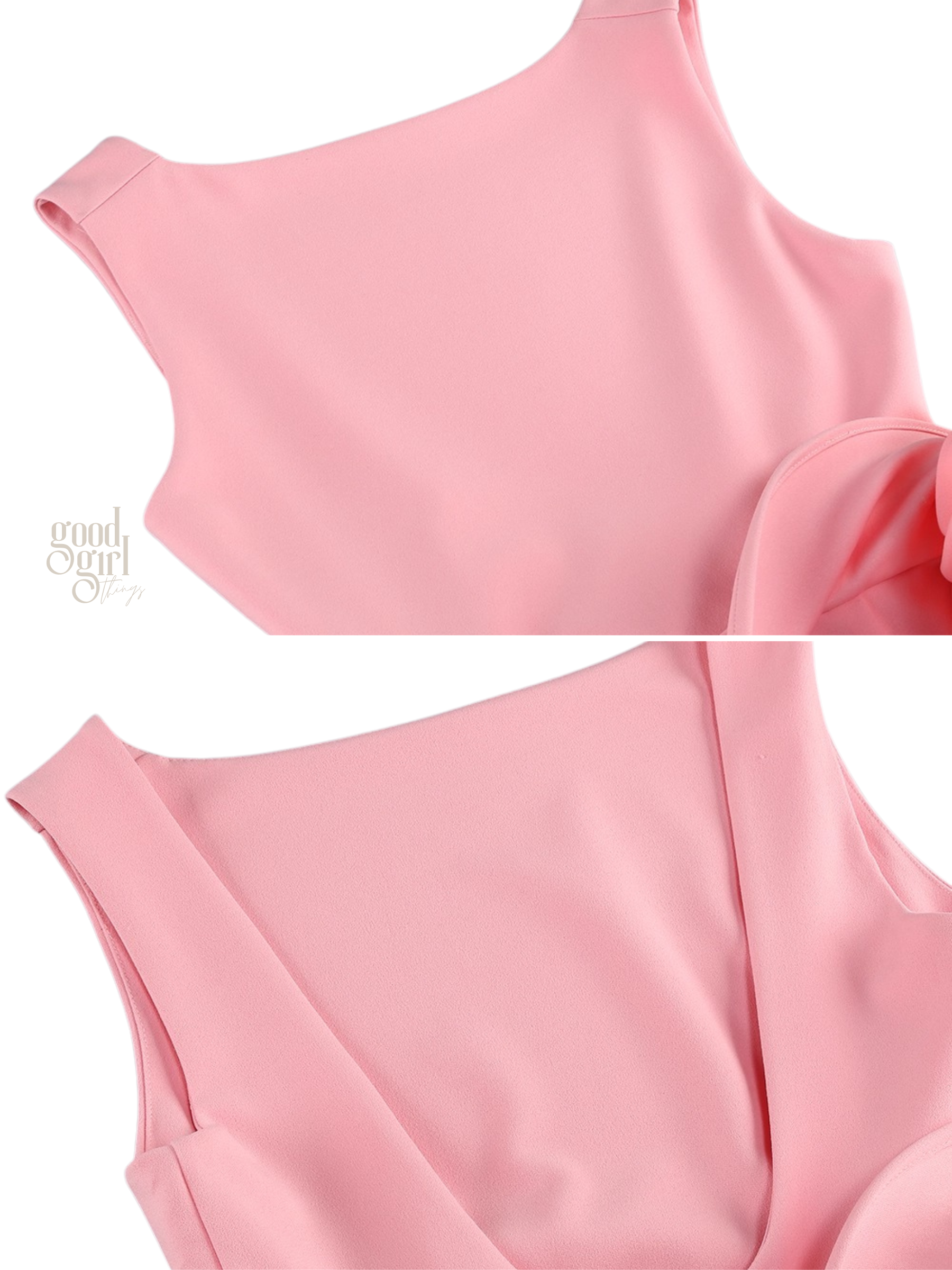 June Sculptural Backless Mini Dress