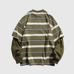 Layered Striped Cityboy Sweatshirt