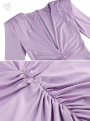 Mya Long Sleeve Ruched Maxi Gown