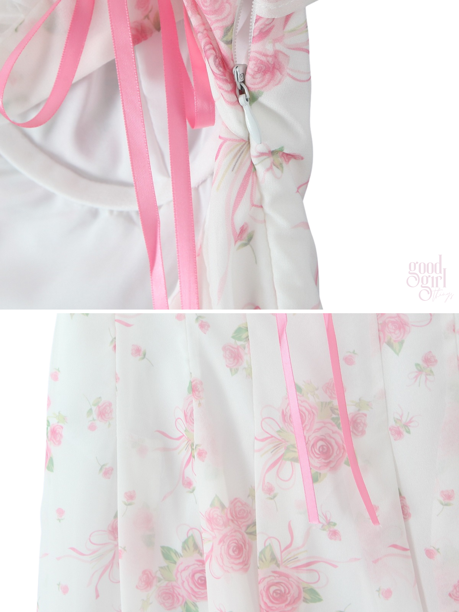 Inara Pink Rose Floral Sheer Mini Dress
