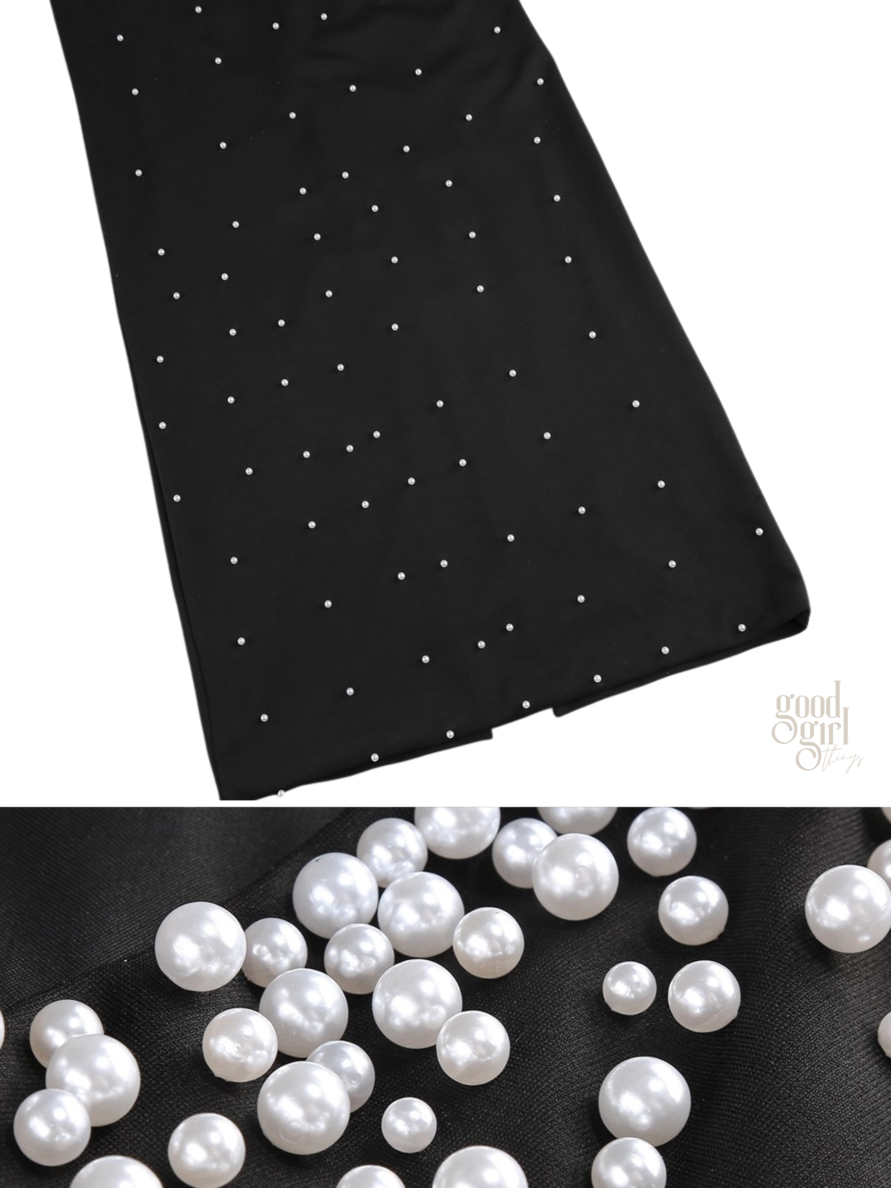 Zelie Pearl Embellished Strapless Maxi Dress