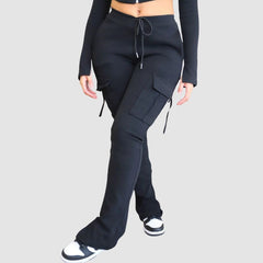 Drawstring Slit Cargo Pant