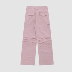 Zip Pocket Design Pleted Cargo Pants