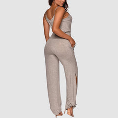 Spaghetti Strap Drawstring Jumpsuits