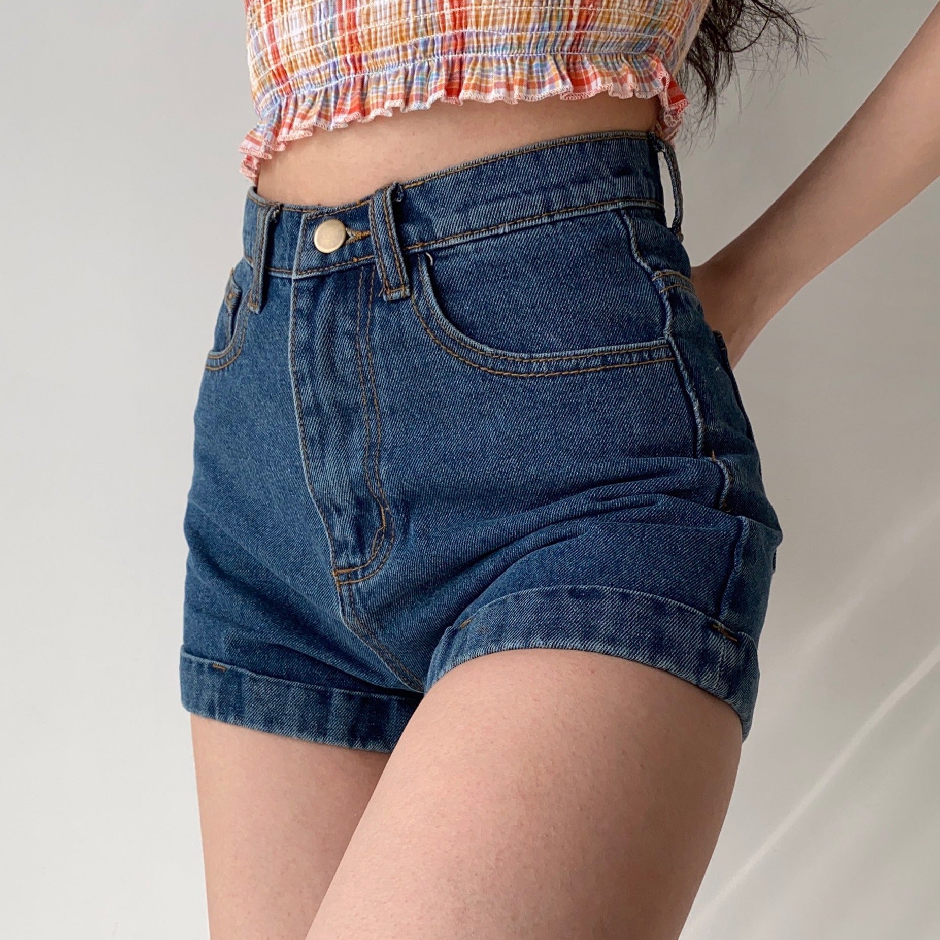 Classic Retro Denim Shorts