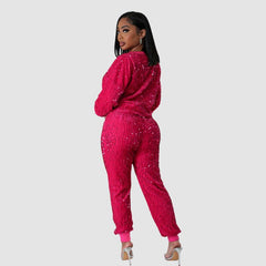 Glitter Sweatshirts & Pants Set