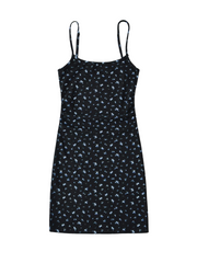 Nika Floral Ribbed Knit Mini Dress
