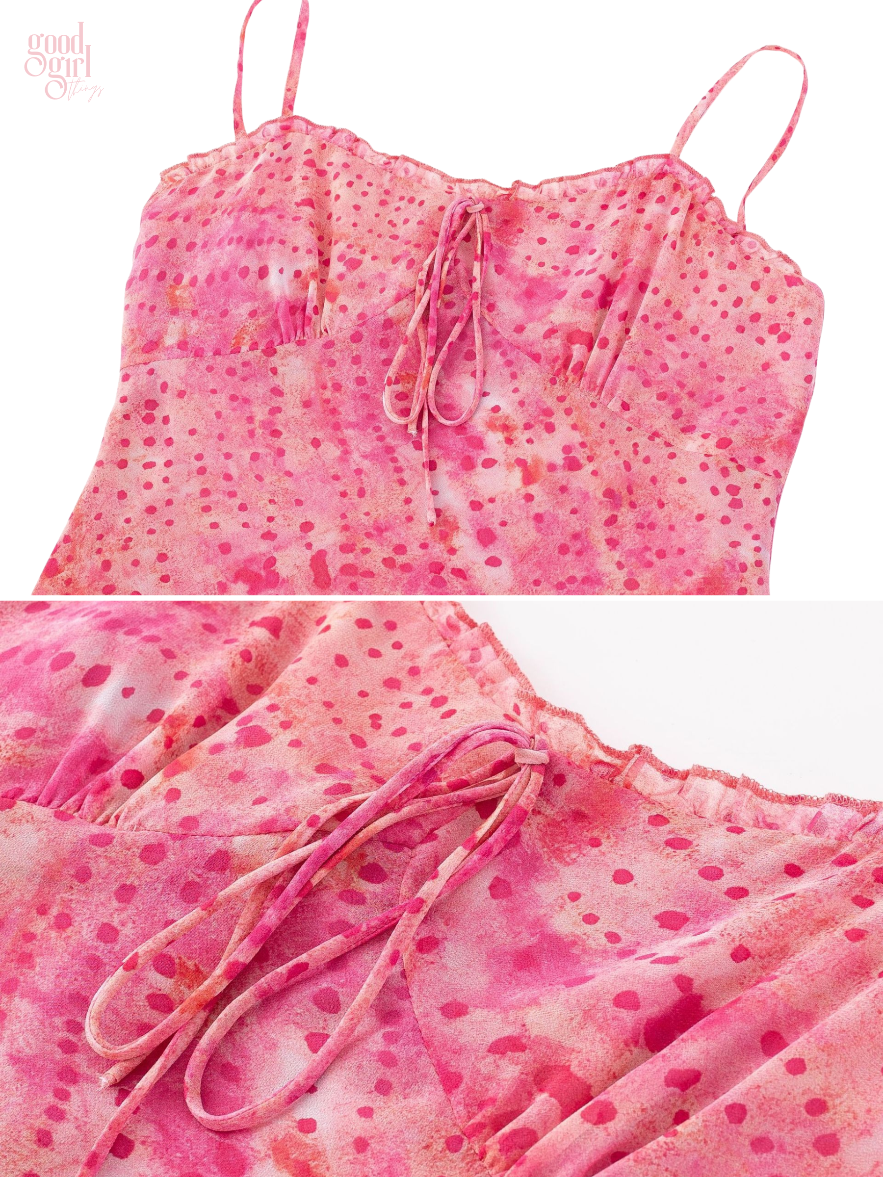 Valerie Pink Sunset Midi Dress