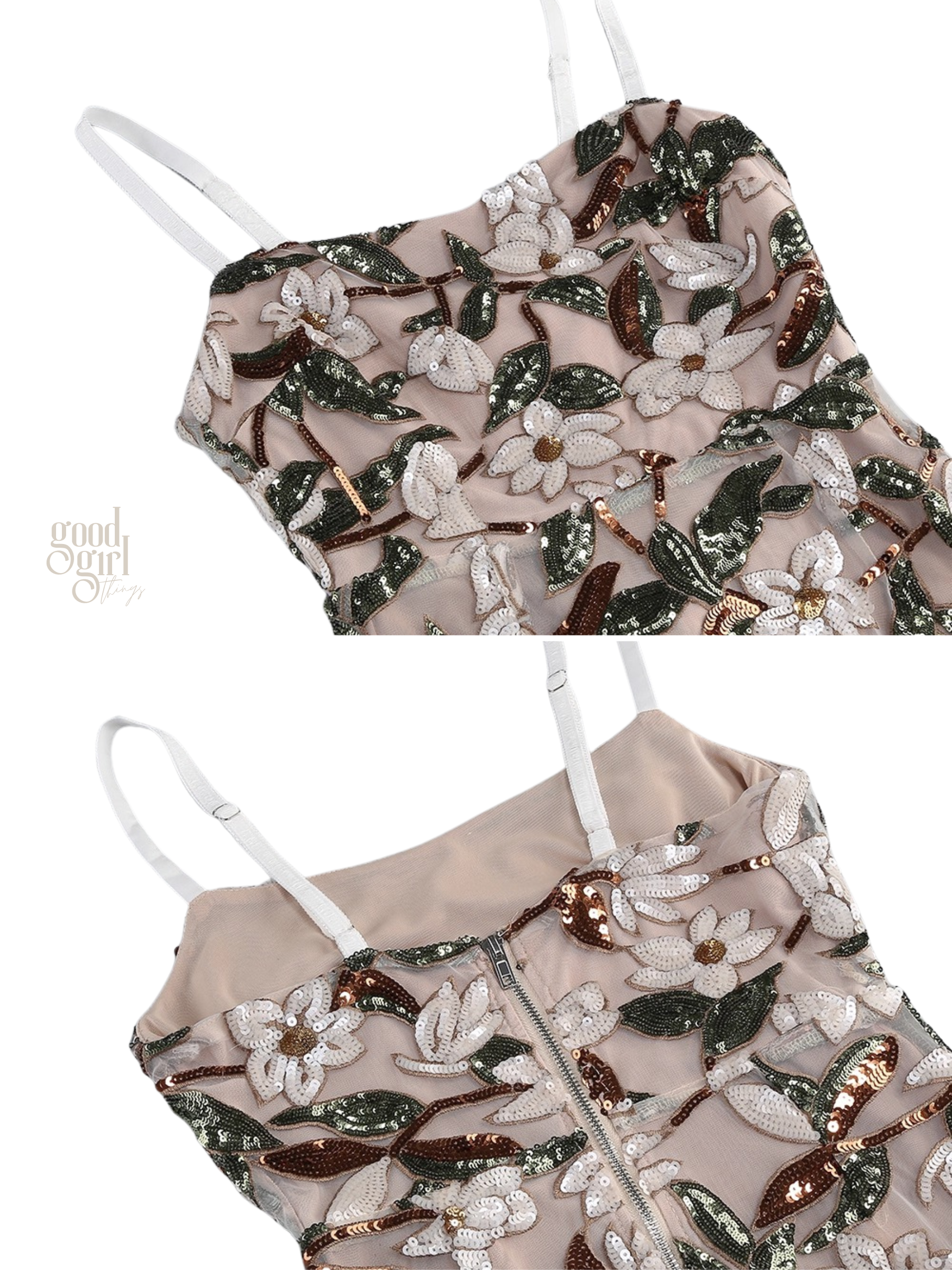 River Embroidered Mesh Dress