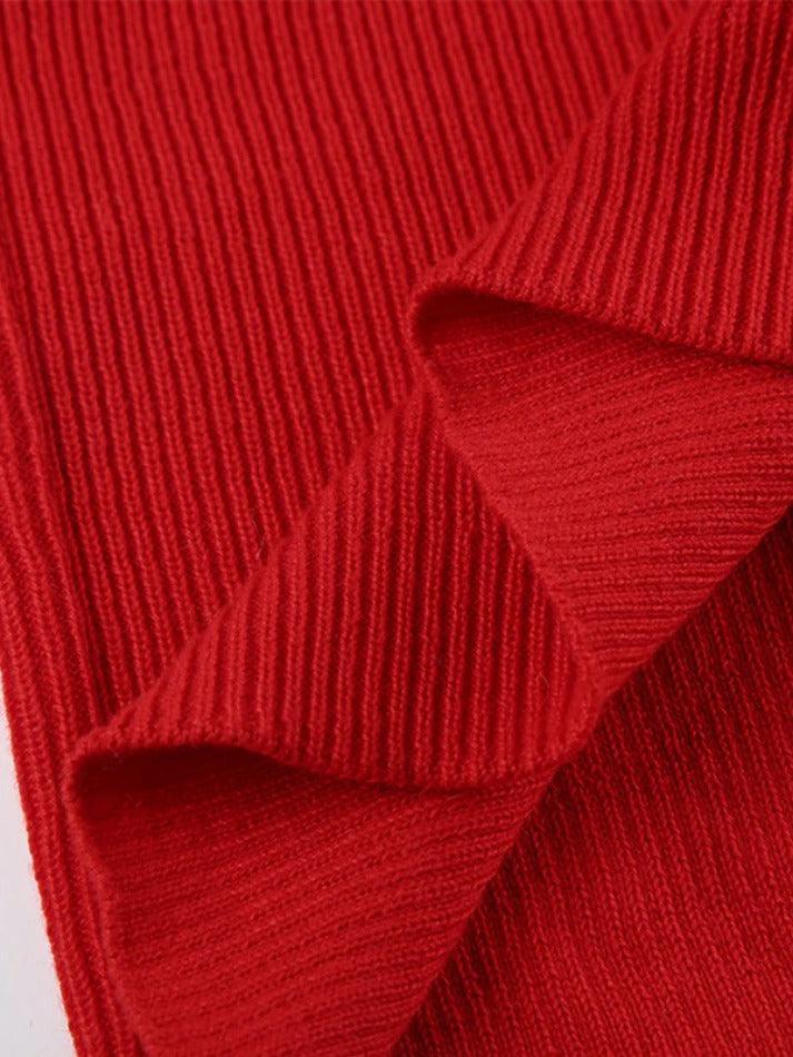Vintage Contrast Color Star Raglan Sweater