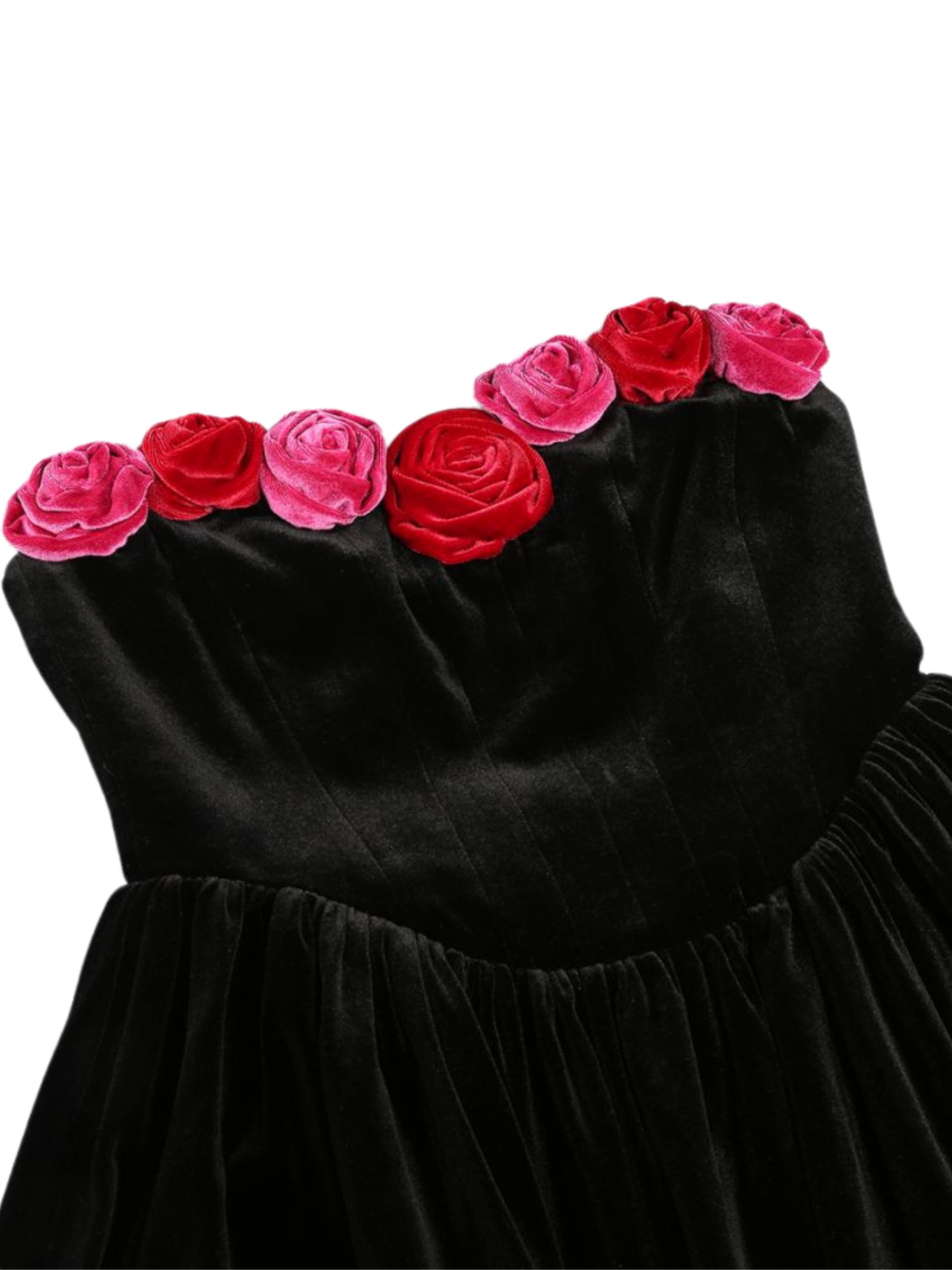 Polina Velvet Floral Mini Dress