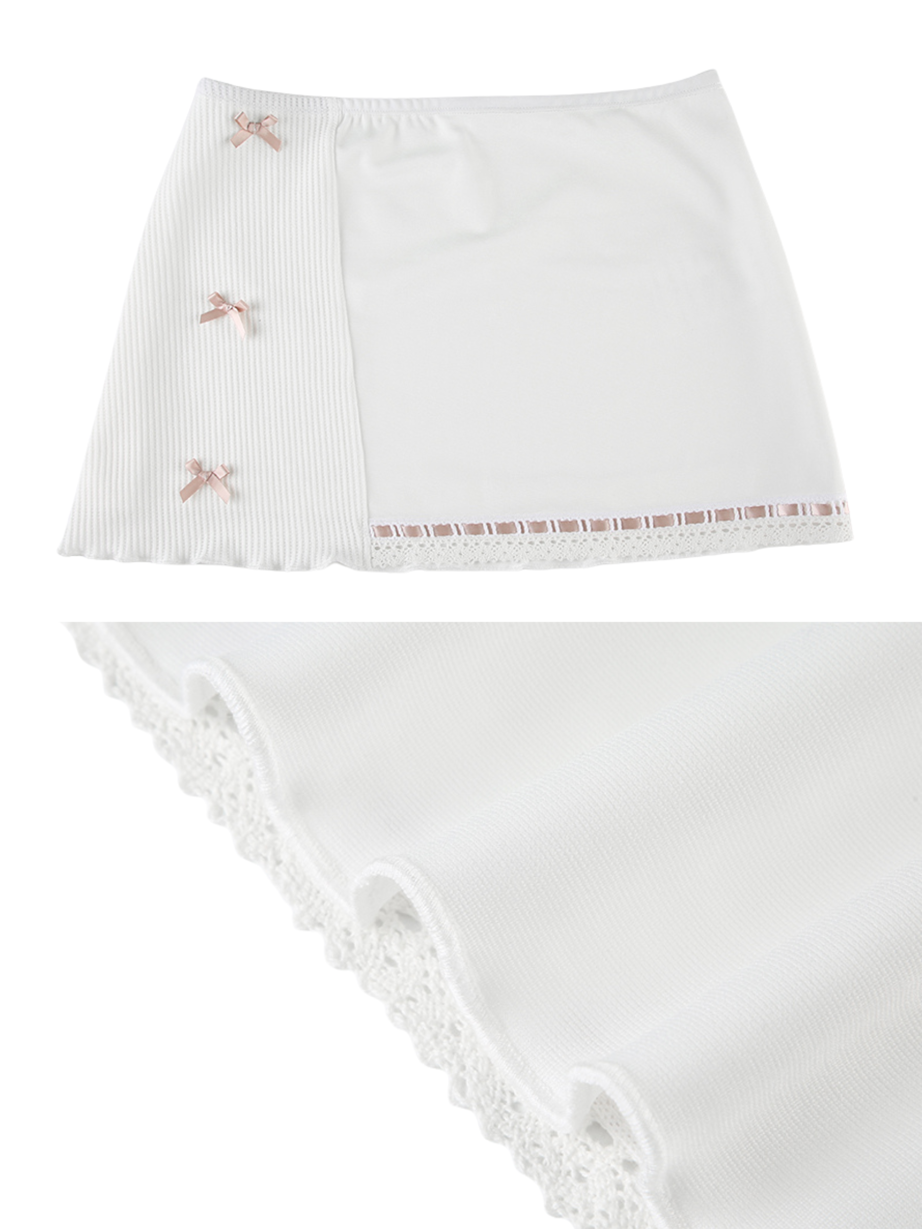 Karla Knit Bow Mini Skirt
