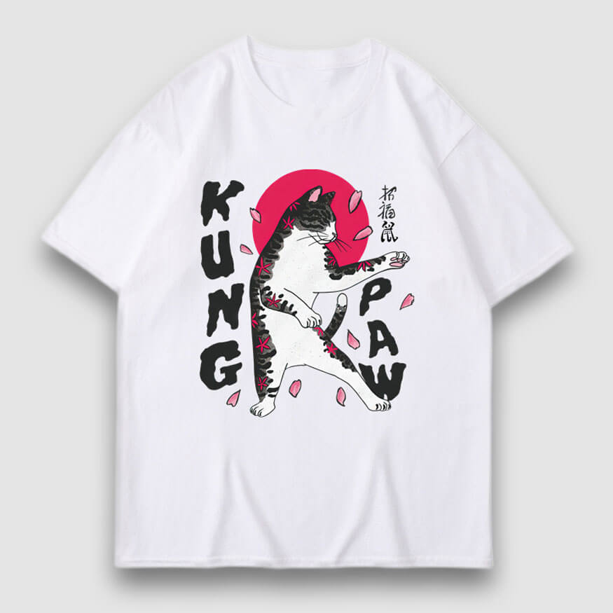 Kung Paw Cartoon Print Tee