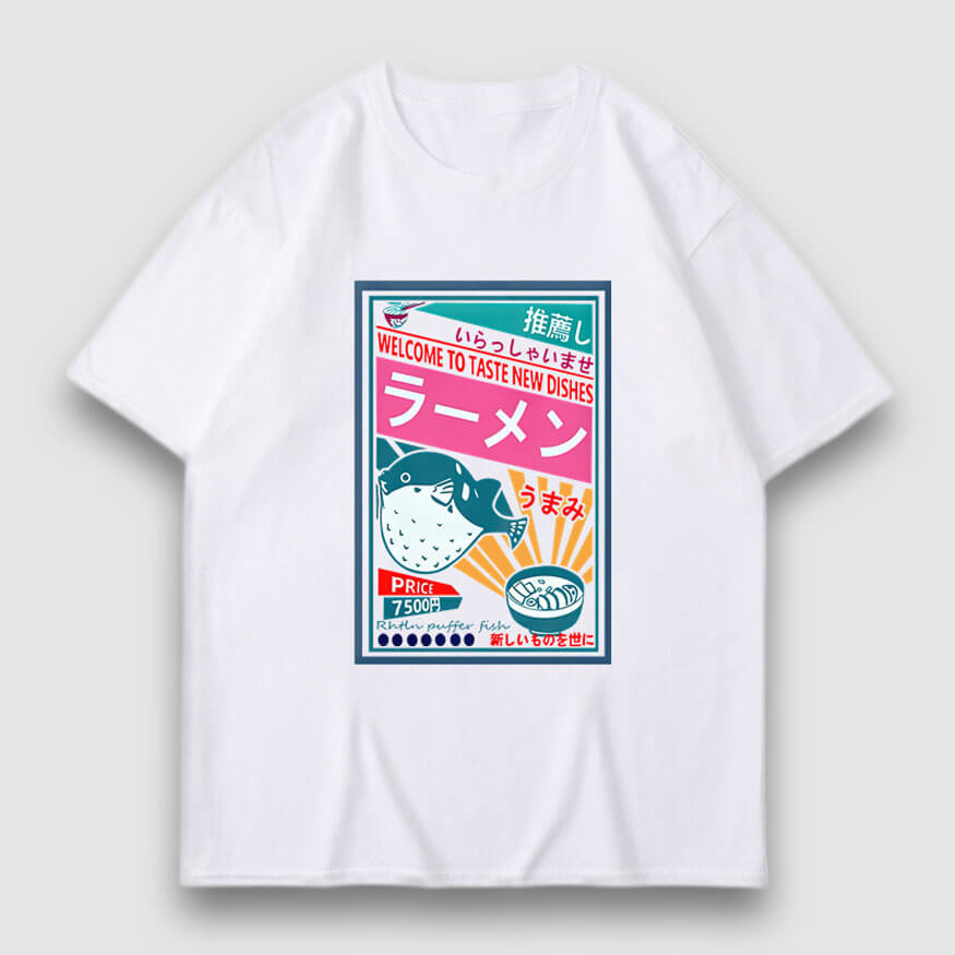 Dishes Poster Cartoon Print Tee