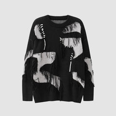 Tassel Rope Stitching Sweater