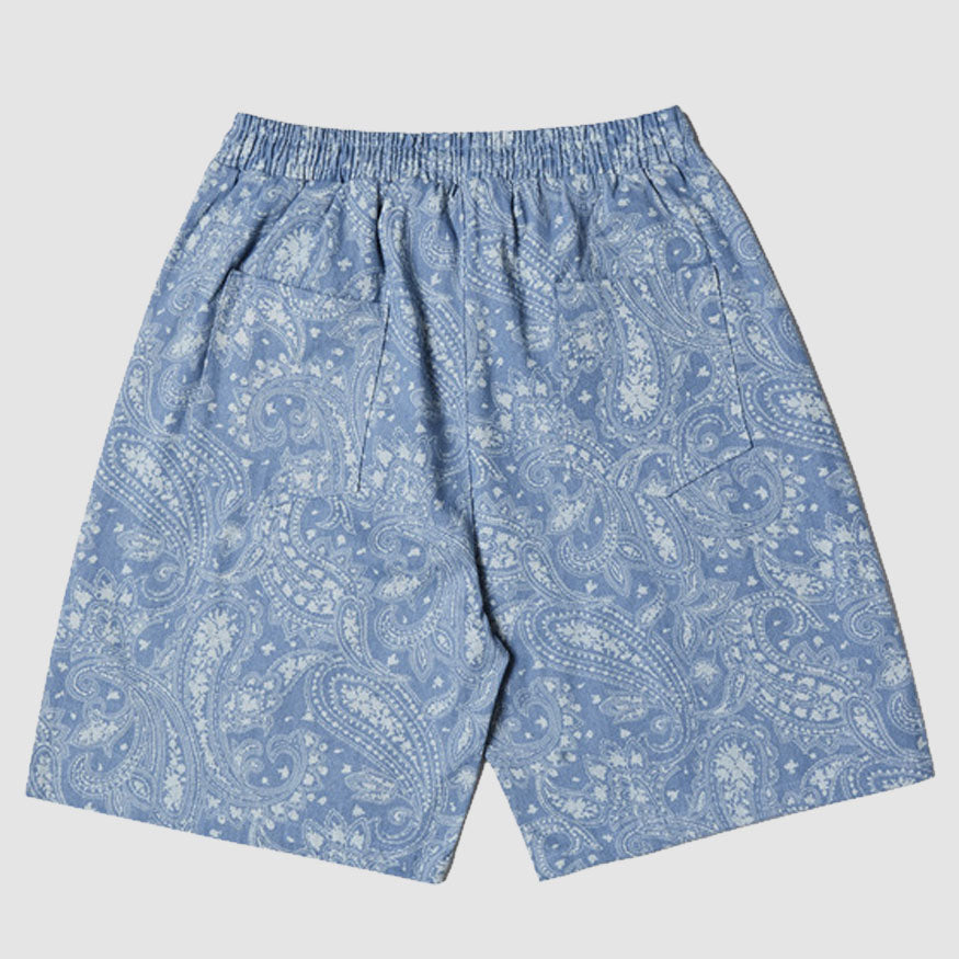 Paisley Pattern Drawstring Shorts