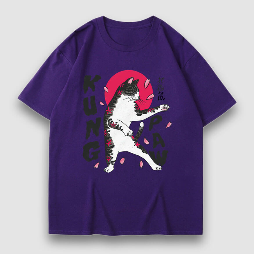 Kung Paw Cartoon Print Tee