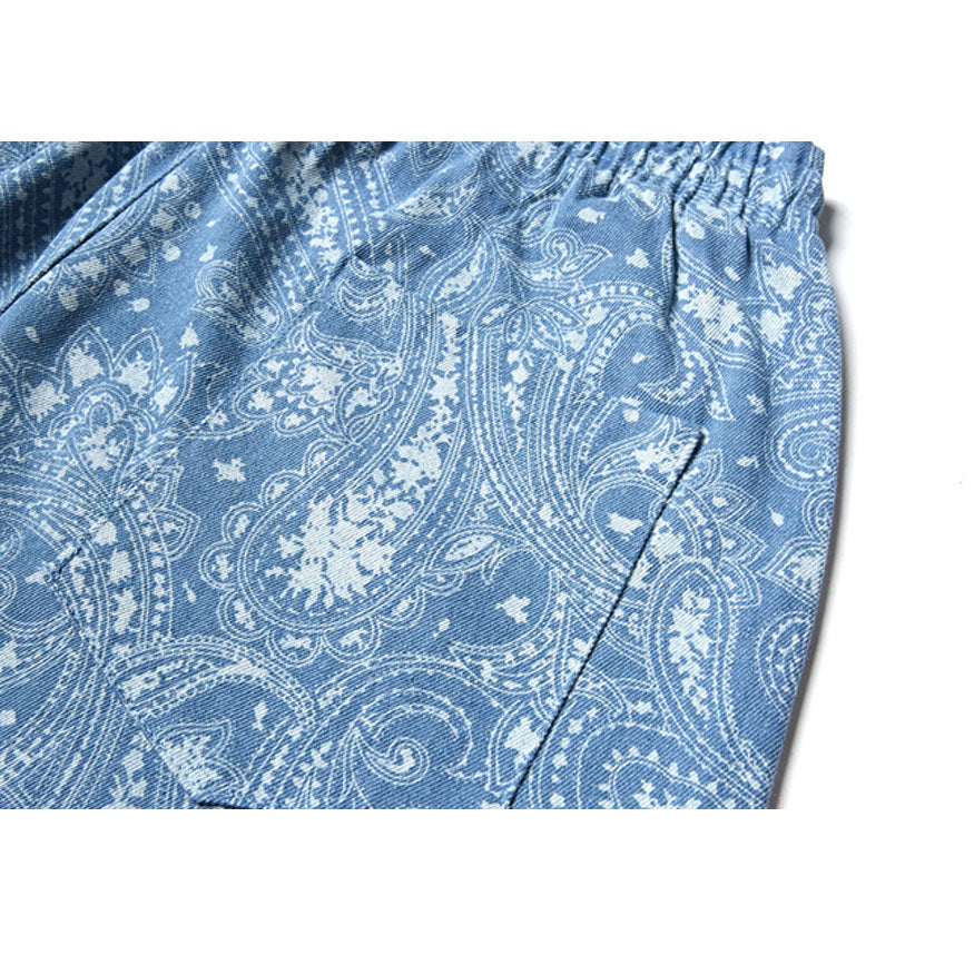 Paisley Pattern Drawstring Shorts