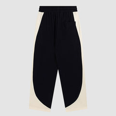 Color Block Casual Drawstring Pants