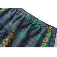 Dino Print Drawstring Shorts