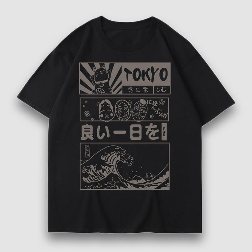 Tokyo Style Cartoon Print Tee