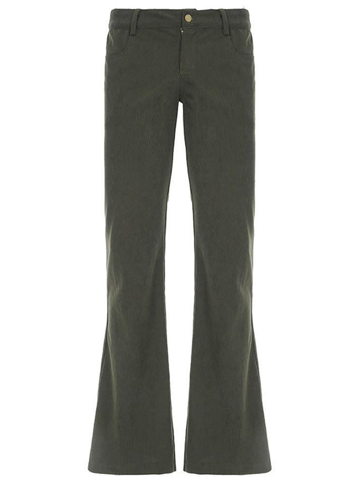 Vintage Low-Rise Corduroy Flare Pants