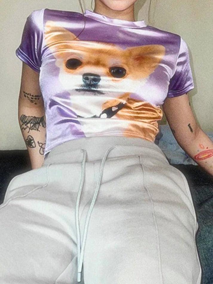 Vintage Animal Print Short Sleeve Tee
