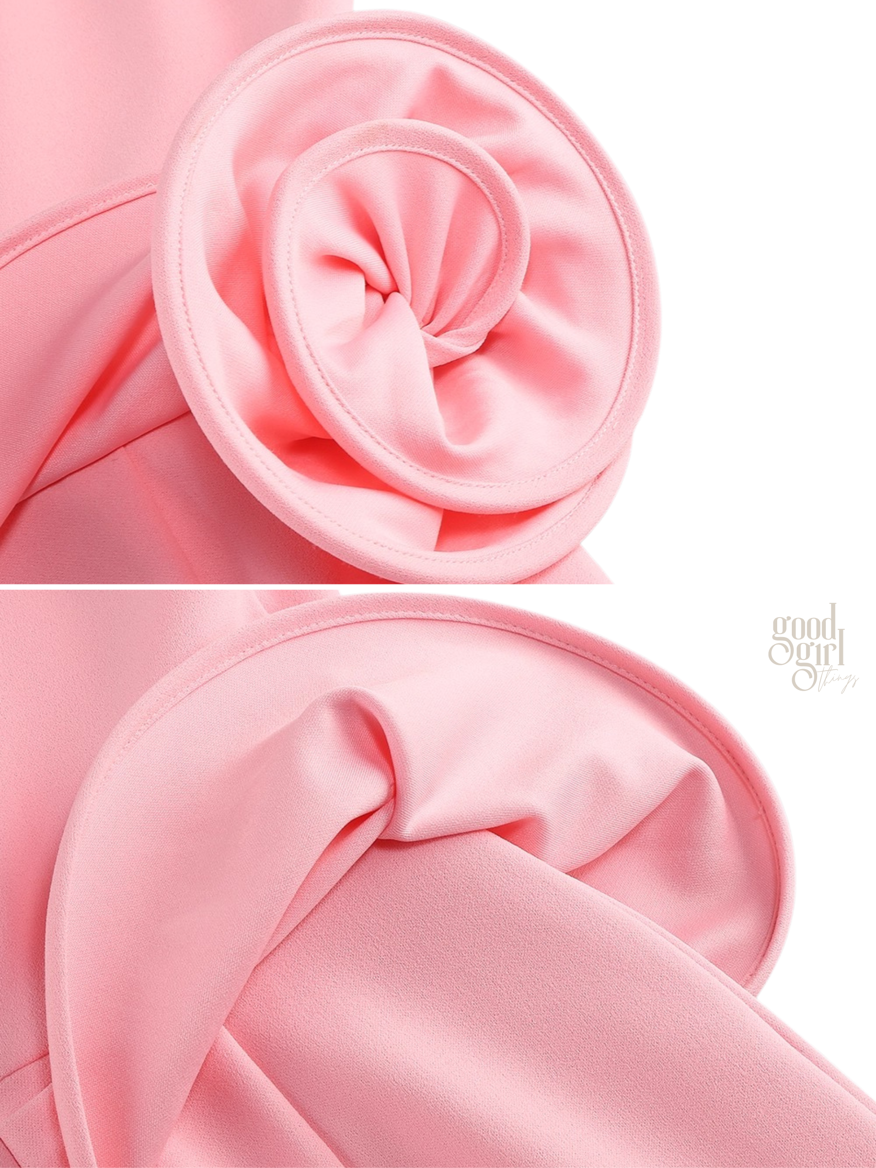 June Sculptural Backless Mini Dress