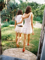 Navia Ruffle Lace Mini Dress