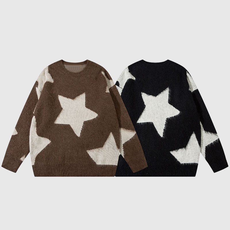 Hollow Out Star Design Pullover