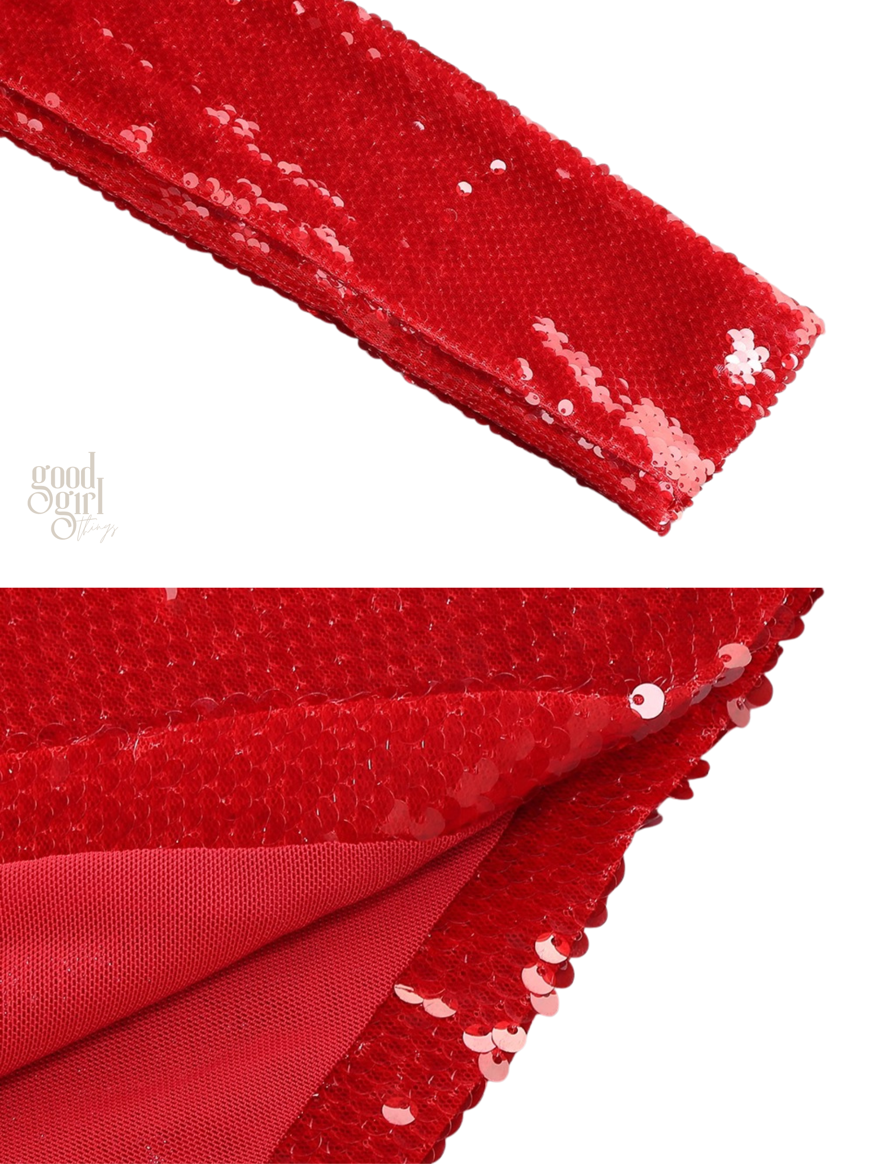 Ruby Sequin Tie-Front Dress
