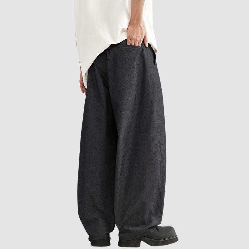 Silhouette Imitation Denim Radish Pants