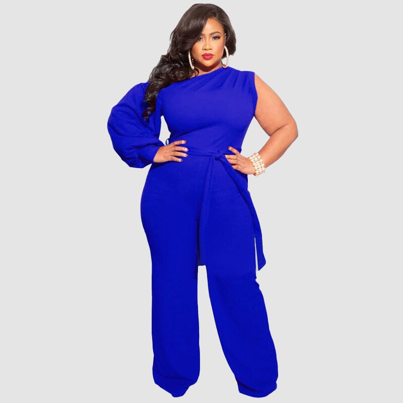 Plus Size High Waist Wide Leg Jumpsuits