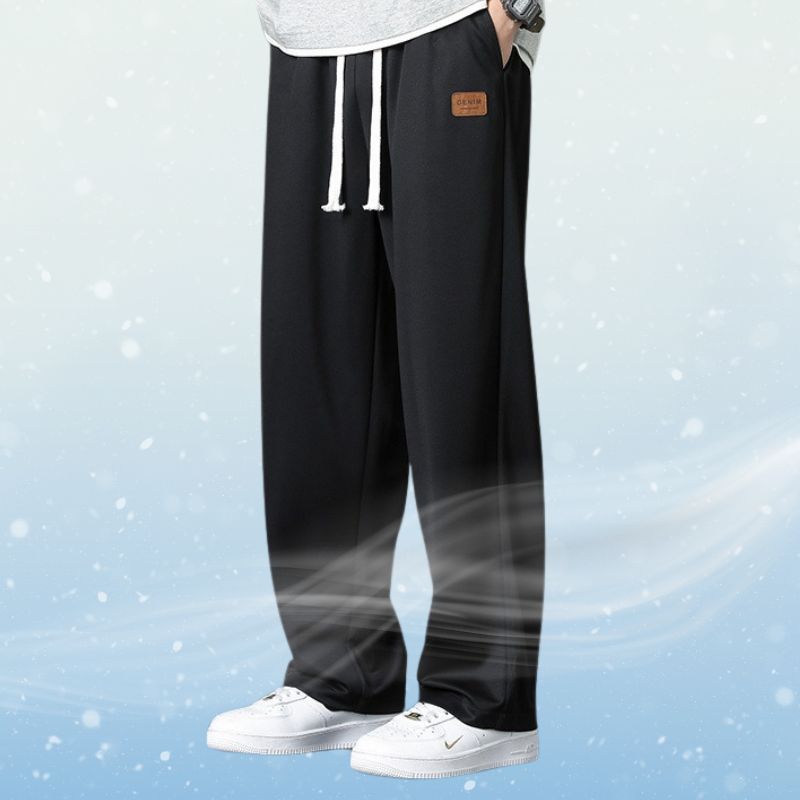 Ice Silk Solid Pants