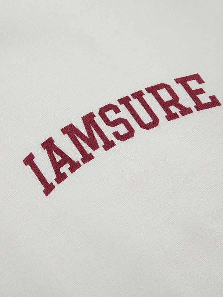 Contrast Letter Print Round Neck Tee