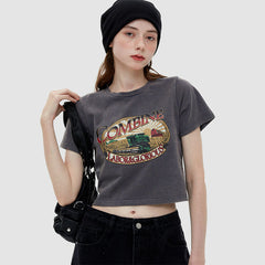 Landscape Print Crop Top