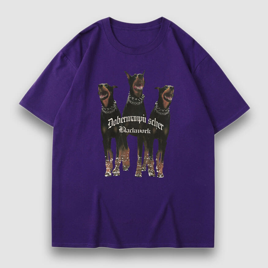 Vintage Doberman Pinscher Print Tee