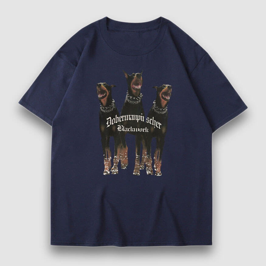 Vintage Doberman Pinscher Print Tee