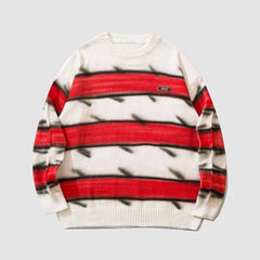 Japanese Style Color Gradient Striped Sweater