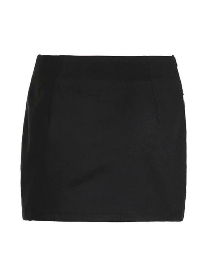 Contrast Tie Up Bow Splice Low Rise Mini Skirt