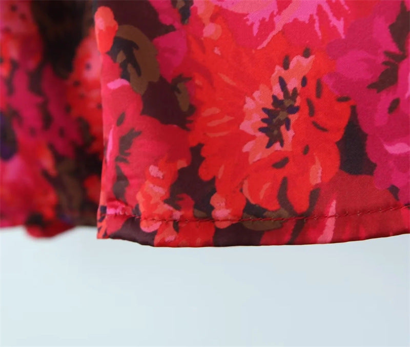 Pink Floral Strapy Mini Dress