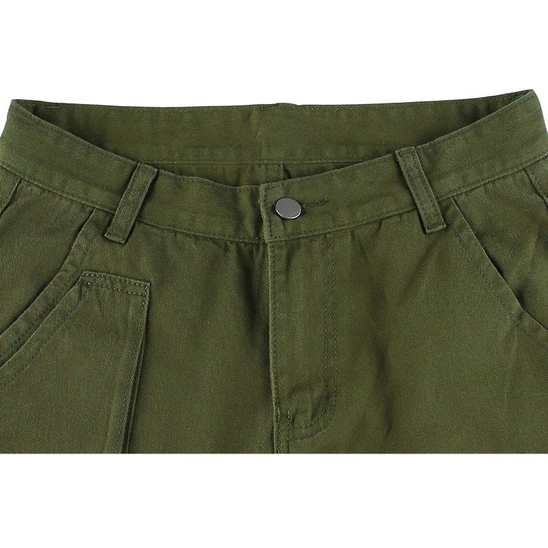 Pocket Patch Painted Design Cargo Pants