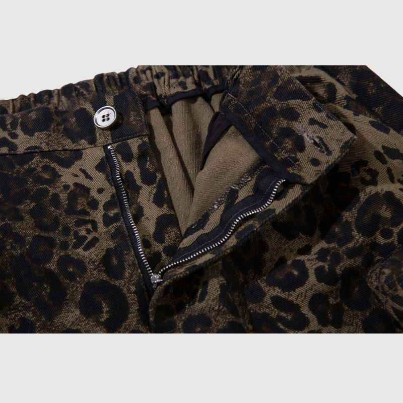 Leopard Cargo Shorts