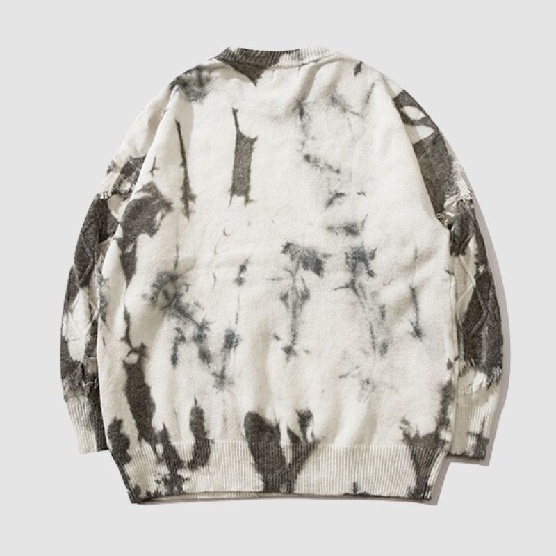 Vintage Tie-Dye Jacquard Pullover